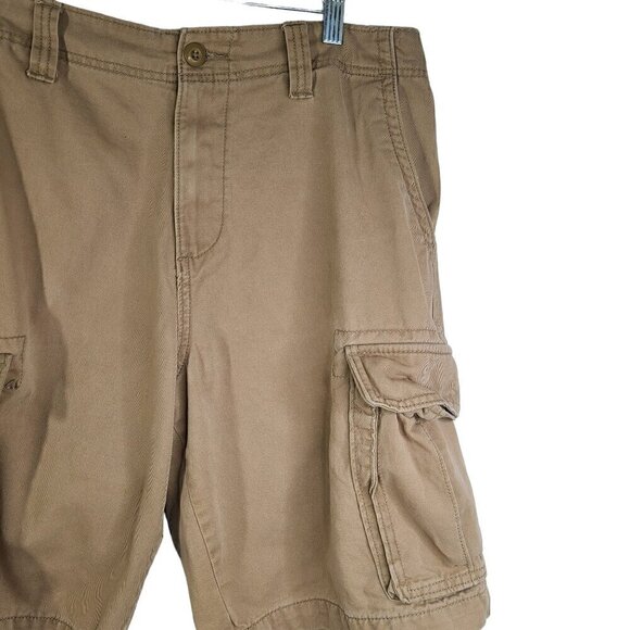 Old Navy Vintage Khaki Brown Classic Cargo Broken In Shorts Outdoor Wear - Picture 4 of 6